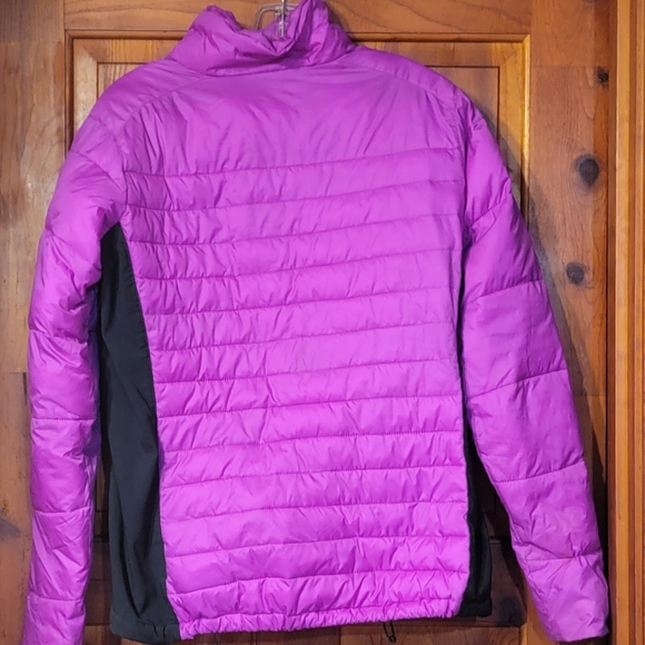Columbia Sportswear SzLg Fuschia & black puffy coat. - Picture 3 of 7